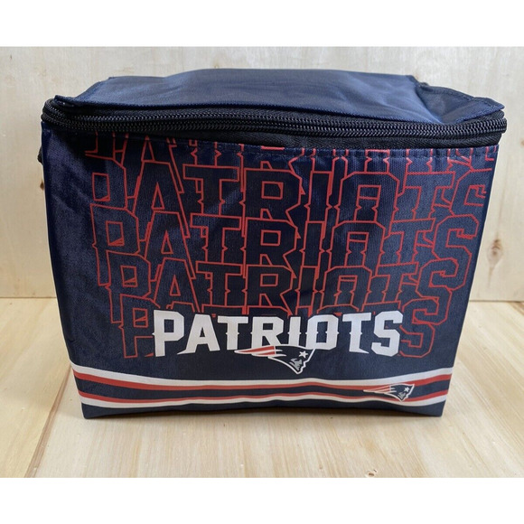New England Patriots NFL Insulated Soft‎ Side Lunch Bag Sports Cooler Logo - Picture 1 of 7